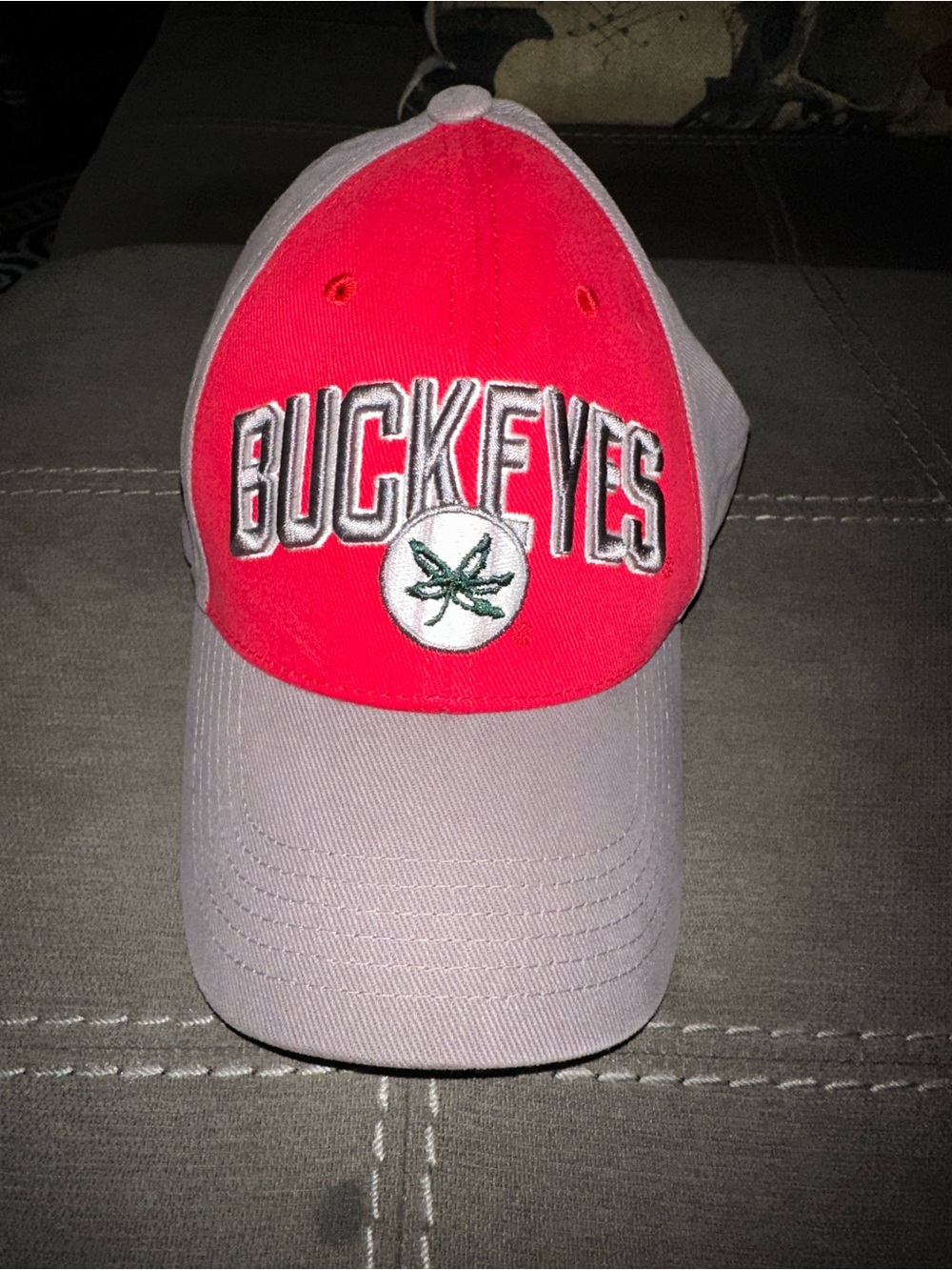 Buckeyes Red and Gray Baseball Cap